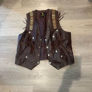 Freedom leather biking vest‎